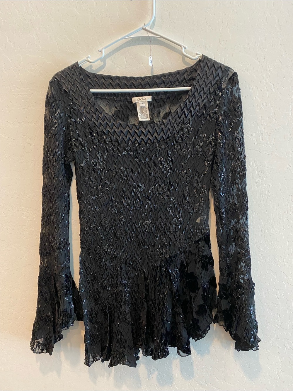 Cache Long Sleeve Asymmetrical Top